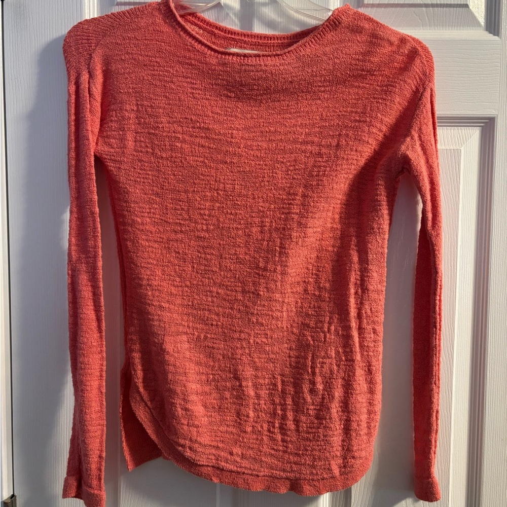 LOFT Vibrant Coral Knit Top